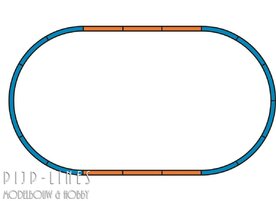 Piko 55365 PIKO A-Gleis met bedding Rails set A+4 x rechte rails