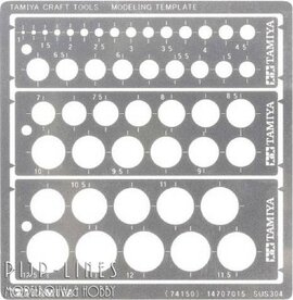 Tamiya 74150 Modeling Template Rond 1-12,5mm