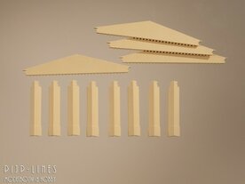 Auhagen 80407 Gevel- en hoekstijlen kort geel