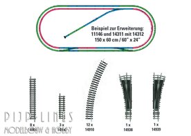 14312 MINITRIX Uitbreiding set H2