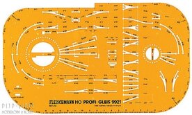 Fleischmann 9921 tekensjabloon H0 Profirails