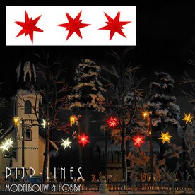 Busch 5416 Verlichte Kerststerren rood