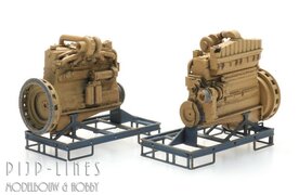 Artitec 316.099 Industrie dieselmotor op transportpallet (2x)
