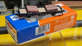 Occasion Roco 46487 NS Rongenwagen met lading Bielzen