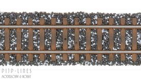 Busch 7124 Rail Ballast grijs zwart
