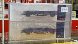 Occasion Roco 6600046 VolkerRail set van twee platte wagons