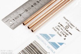 Albion Alloys CT4M Koper buis. 4mm x 0.45mm x 3.1mm