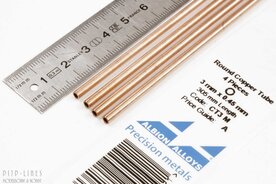 Albion Alloys CT3M Koper buis. 3mm x 0.45mm x 2.1mm