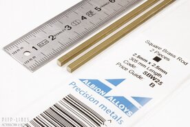 Albion Alloys SBW25 Messing vierkant 2,5x2,5mm