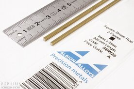 Albion Alloys SBW20 Messing vierkant 2x2mm