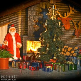 Busch-1140-Kerstcadeaus-met-Kerstboom-1:87