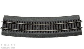Roco 42527 Roco-Line met bedding Gebogen rails R9 15&deg;