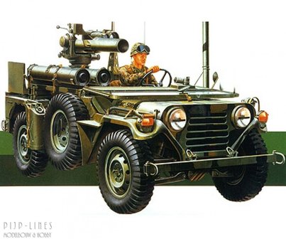 Tamiya 35125 US M151 A2 Fiord MUTT w/TOW-Missile Launcher 1:35