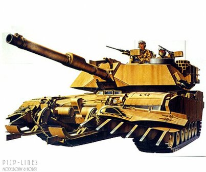 Tamiya 35158 US MBT M1A1 Abrams with Mine plow 1:35