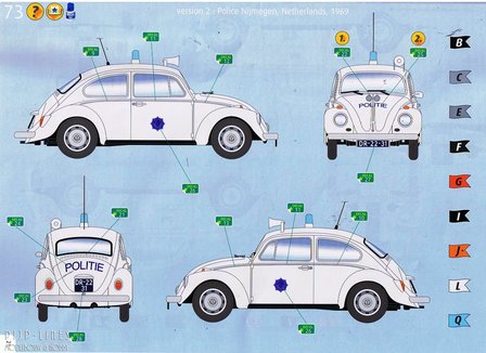Revell 07666 VW Beetle Politie Nederland Belgie