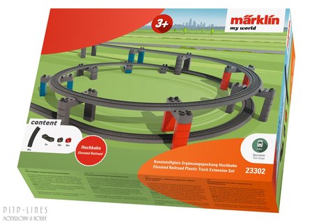 Marklin 23302 Aanvullingspakket met rails in kunststof voor viaductspoorweg