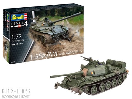 Revell 03328 T-55A / AM met KMT-6 / EMT-5