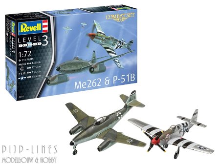 Revell 03711 Combat Set Messerschmitt Me262 P-51B Mustang