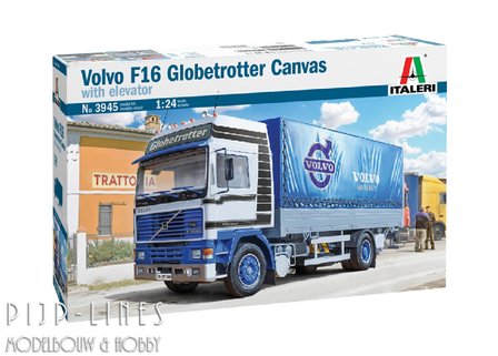 Italeri 3945 VOLVO F16 Globetrotter Canvas Truck met lift