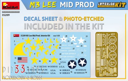 Miniart 35209 M3 LEE MID PROD Interieur Kit
