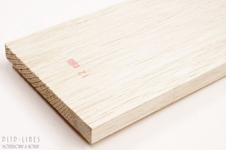 Balsa hout plank 12mm