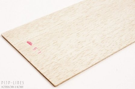 Balsa hout plank 1,5mm