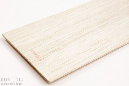 Balsa hout plank 2,5mm