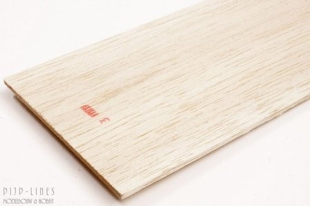 Balsa hout plank 3mm