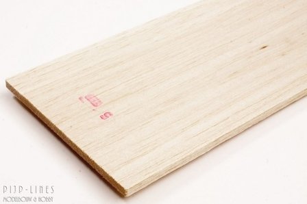 Balsa hout plank 5mm