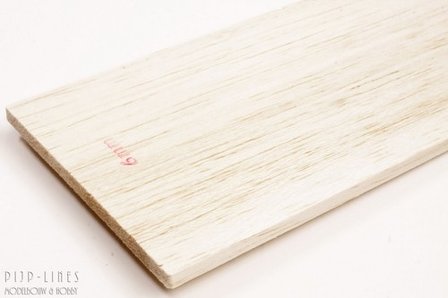 Balsa hout plank 6mm
