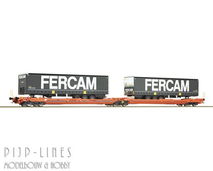 Roco 77394 Wascosa T3000e container/trailer draagwagen FERCAM