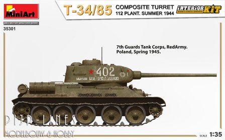Miniart 35301 T-34/85 Compositie Turret Zomer 1944