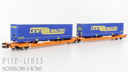 Piko 58979-2 Wascosa T3000e container/trailer draagwagen LKW Walter
