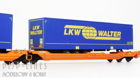 Piko 58979-2 Wascosa T3000e container/trailer draagwagen LKW Walter