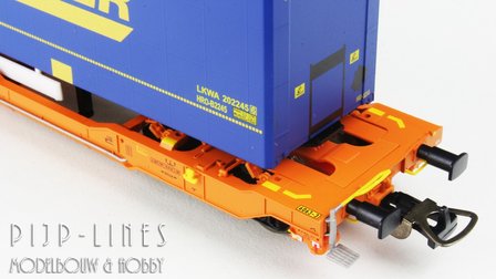 Piko 58979-2 Wascosa T3000e container/trailer draagwagen LKW Walter