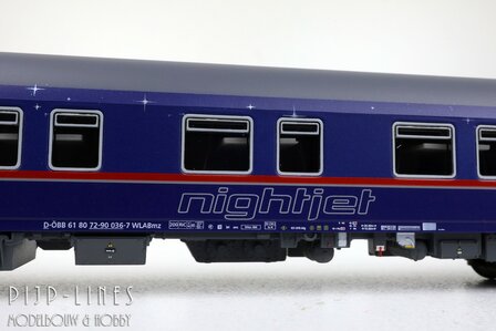 LSModels N97022 OBB Nightjet rijtuigen set 8-delig