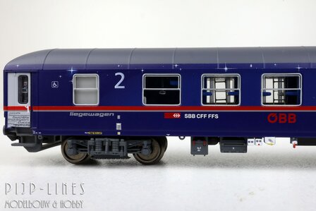 LSModels N97022 OBB Nightjet rijtuigen set 8-delig