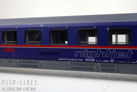 LSModels N97022 OBB Nightjet rijtuigen set 8-delig
