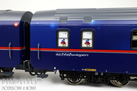 Roco 6200021 OBB/SBB Nightjet Slaaprijtuigen set Type WLABmz