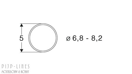 Roco 40067 Antislipband. Van 6,8 tot 8,2 mm DC