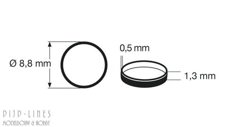 Fleischmann 948006 Antislipband Diameter 8,8 mm - Breedte 1,3 mm