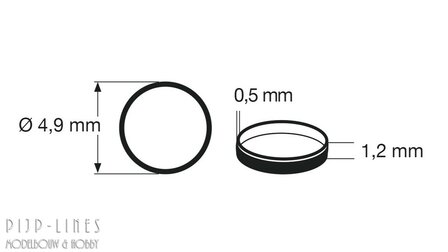 Fleischmann 948007 Antislipband Diameter 4,9 mm - Breedte 1,2 mm