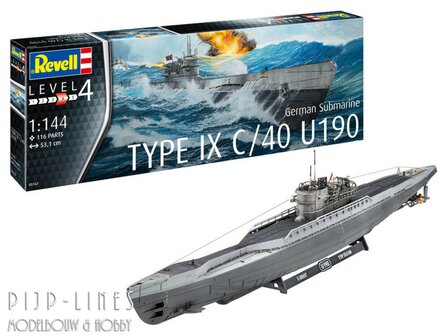 Revell 05167 Duitse Onderzee&euml;r Type IX C/40 U190