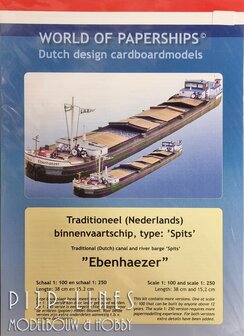 World of Paperships Nederlands binnenvaartschip Ebenhaezer