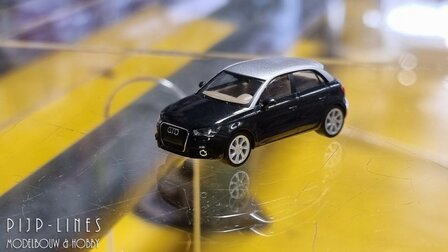 Occasion Herpa Audi A1 zwart/zilver