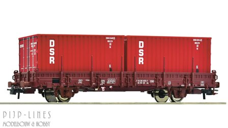 Roco 6600138 DR Rongenwagen met containers DSR