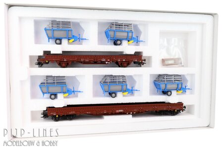 Marklin 46407 DB-AG Rongenwagen set Landbouwmachine lading