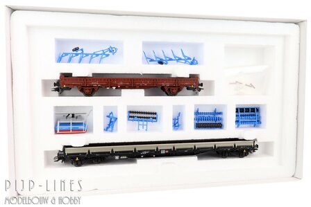 Marklin 46405 DB-AG Rongenwagen set Landbouwmachine lading