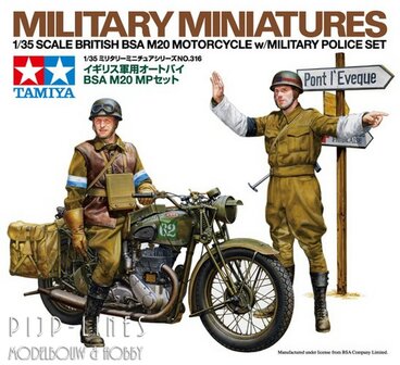 Tamiya 35316 WWII Britse BSA M20 motorfiets militair Politie set