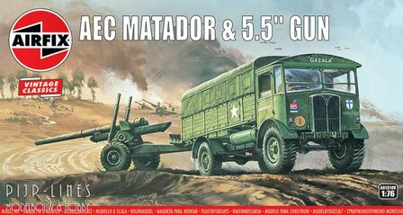 Airfix A01314V AEC Matador &amp; 5.5inch Gun